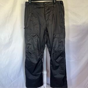 Gravity Men's “Bennie” Winter Cargo Ski Snowboard Snow Pants Black Size Medium